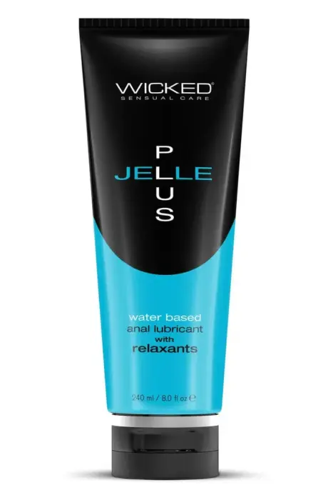 WICKED Jelle Plus Anal Relax – veepõhine anaallibestusaine – aaloe ja nelgiõie valem – 240 ml