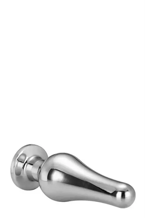 GLEAMING LOVE sidabrinis analinis kištukas – M – Skaidrus Photo