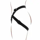 Get Real Pleasure Harness – adjustable strap-on harness with 3 silicone rings – black — Photo 7