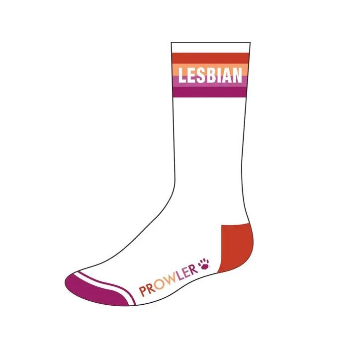 Prowler RED "Lesbian" socks – white / black