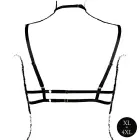 Atvērtu krūšu daļu trijstūra krūšturis ar kakla siksniņu un regulējamām siksniņām – Plus Size – melns Foto 5