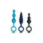 B-Vibe 3-Piece Beaded Anal Plug Set – Multicolored — Photo 1
