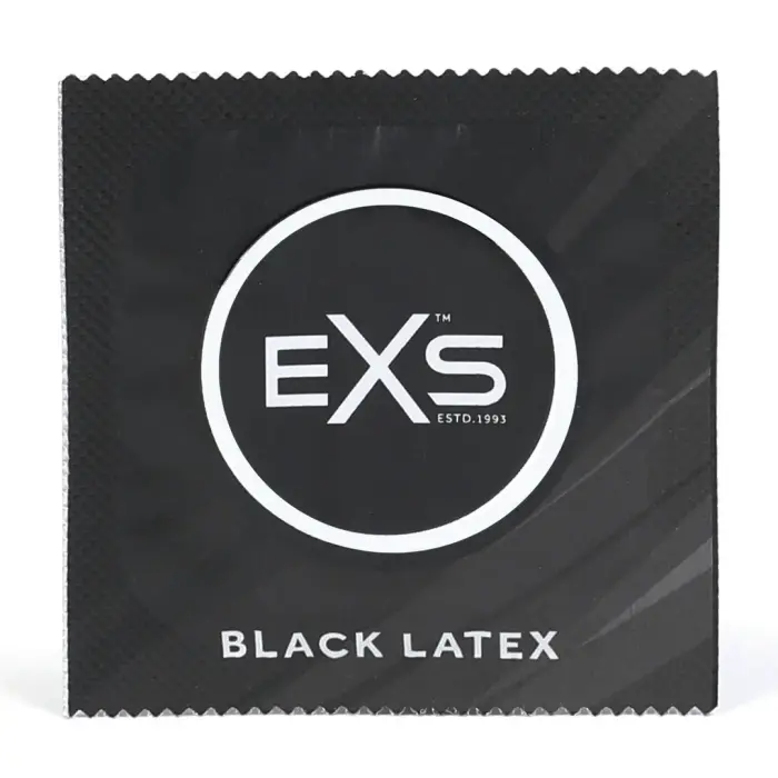 EXS Black Latex Condoms – 100 pcs