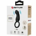 Pretty Love Trae Black Vibrating Ring with Silicone Stimulator — Photo 6