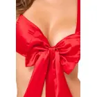 Unwrap Me Satin Bow Teddy – elegant satin teddy with bow detail and adjustable fit – S/M — Photo 2