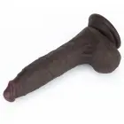 LoveToy Sliding Skin Pro II – divslāņu reālistisks silikona dildo – melns – 17,8 cm (7'') — Foto 8