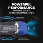 SonicPull - Siurbimo ir vibracijos masturbatoriaus siurblys – Daugialypės terpės patobulinimas – Mėlyna metalikė Photo