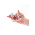 Cosmic Glams 2-Piece Kit – liquid silicone anal trainer set with sparkling glass marble – rainbow — Photo 4