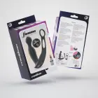 Flamma - Vibrating Prostate Massager with Ball Strap and Cockring – 16 cm – Black — Photo 1