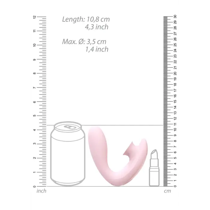 Desirable elastīgs gaisa pulsa vibrators – rozā Foto 8