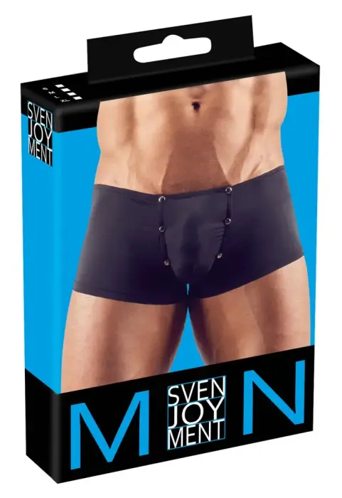 Svenjoyment semi-sheer pants with press-stud pouch – black – L
