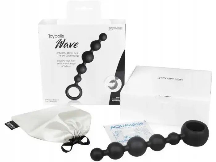 Joyballs Wave analinės karoliukai – Juodas Photo