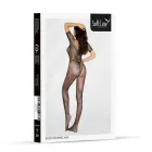 Mesh Bodysuit with Floral Pattern and Open Crotch – Black – One Size — Photo 4