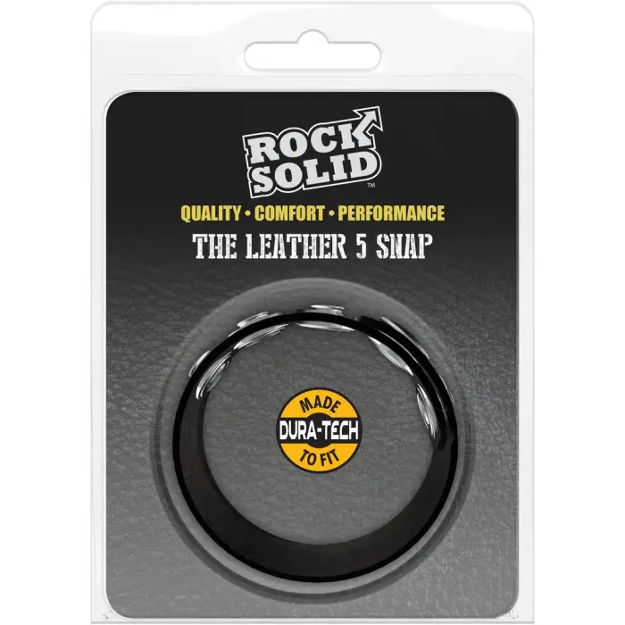 The Leather 5 Snap – Leather Cock Ring – Brown