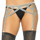 Leg Avenue hõbedane lureksist elastne sukahoidja – One size — Foto 1