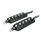 Leather Padded Handcuffs Spikey Nuts – Black — Photo 7
