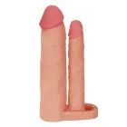 Add 2" Pleasure X Tender Double Penis Sleeve – penis extender with anal dildo — Photo 6