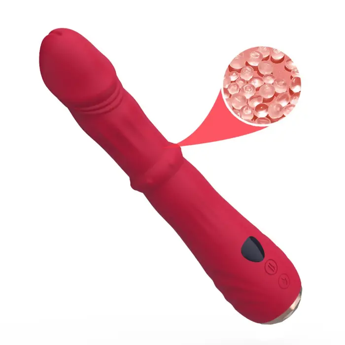 Jackal Red G-punkta vibrators ar kustību funkciju – 21.9 cm (8.6″) – sarkans Foto 8