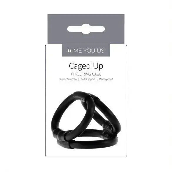 Me You Us Caged Up Cock Cage – Black