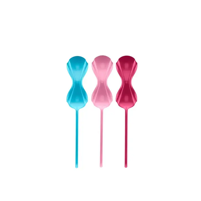 Satisfyer C02 Double Прогрессивные утяжелённые шарики Кегеля (набор из 3 шт.)