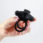 Thumper Vibrating Double Cockring with Remote Control – Black — Photo 7