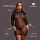 Roxy сексуальное леопардовое сетчатое откровенное платье – Queen Size – чёрное — Фото 4