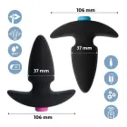 FeelzToys - FunkyButts kaugjuhtimispuldiga anaaltappide komplekt paaridele – 10.6 cm (4.2″) – Must — Foto 2