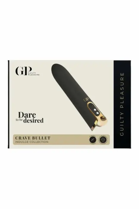 Guilty Pleasure Crave Bullet – compact rechargeable bullet vibrator – gold