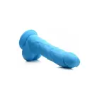 Lollicock Realistic Veined Dildo with Balls and Suction Cup – 18 cm (7.25″) – Blue — Photo 2