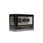 Anaaltapp helmeste ja teemantkristalliga põhjaga – 10 cm (3.9″) – Must — Foto 1