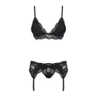 Obsessive 3 dalių apatinių komplektas – juodas – L/XL — Nuotrauka 5
