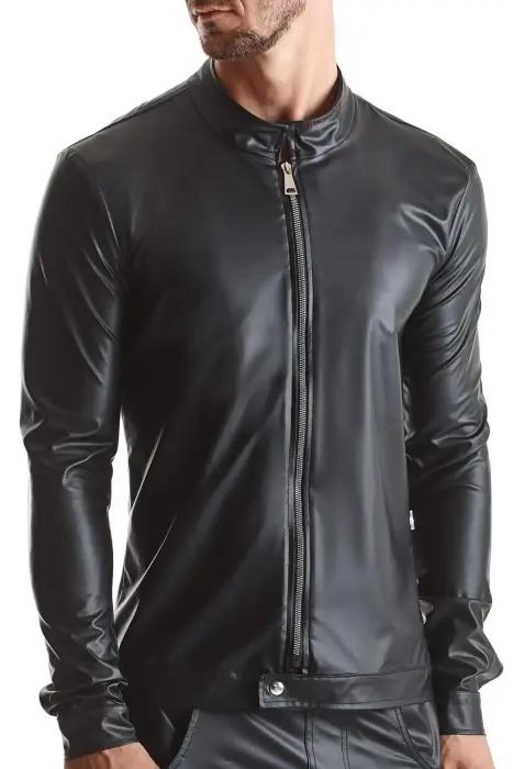 RMGiorgio001 Wetlook Jacket – Black – XL