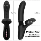 Vibrator with Licking, Thrusting and Heating Functions – 24.1 cm (9.5″) – Black — Photo 10