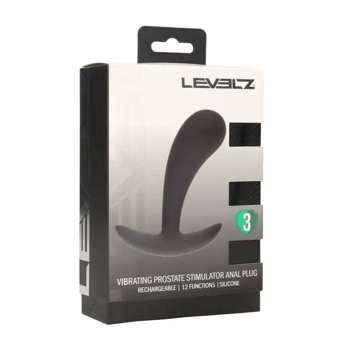 LEVELZ Plug S Black – Rechargeable Vibrating Silicone Anal Plug