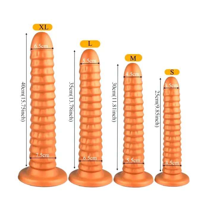 Goldplay rievots dildo – 40 cm (15.7″) – XL Foto 5