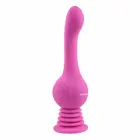 Evolved Gyro Vibe – laetav vibreeriv silikoondildo iminapaga – roosa – 19 cm — Foto 1