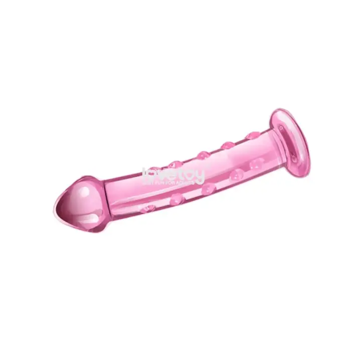 Stikla Romance dildo – 19 cm (7.5″) – Rozā Foto 2