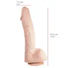 Dildorama 515 Line reālistisks dildo ar piesūcekni – 34 cm (13.5″) – miesas krāsa — Foto 3