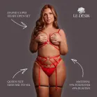 Stupid Cupid atvērts komplekts ar sirsniņām – Queen Size – sarkans — Foto 4