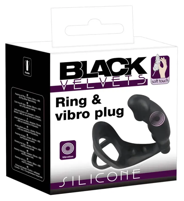 Black Velvets rõngas vibro-pistikuga – 11.2 cm (4.4″)