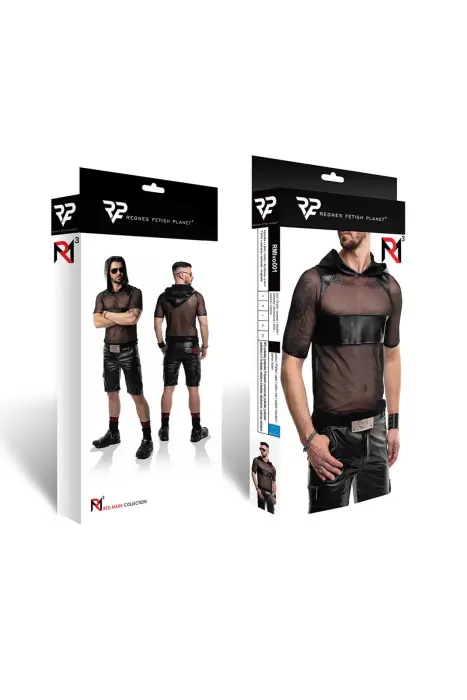 RMIvo001 T-shirt with hood – black – M