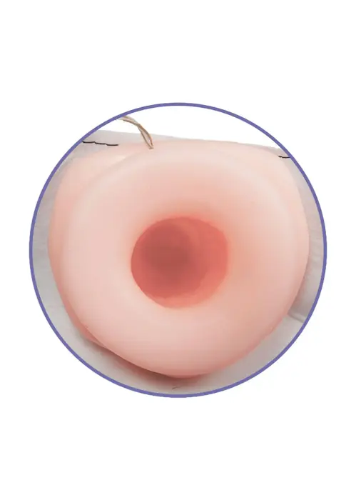 Proteza-Hollow Adrian vibrējošs strap-on dildo – 20 cm (8″) – Melns Foto 10