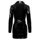 Black Level vinila mini kleita-mētelis – melns – S — Foto 6