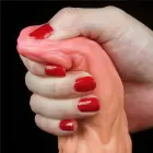Reālistisks dubultā slāņa dildo ar piesūcekni – 24 cm (9.5″) – Rozā — Foto 4