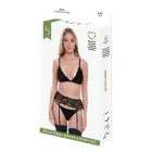 Baci 3 PCS. ECO Bra, Garter and Panty Set Black M/L — Photo 3