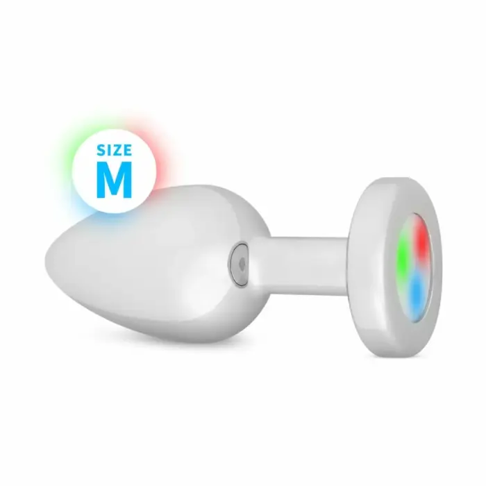 Easytoys Anal Collection LED Plug Medium Silver - Illuminated Design 8.5cm