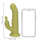 Itin minkštas besisukantis triušio vibratorius – 18 cm (7″) – žalias — Nuotrauka 9