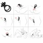 Armony Traveler dual vibrating couples ring with rabbit – black – 80 mm — Photo 4