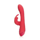 Svyruojantis triušio G taško vibratorius – 18 cm – raudonas — Nuotrauka 5