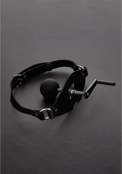 Shots Ouch! Adjustable Ball Gag with Leather Strap – Black